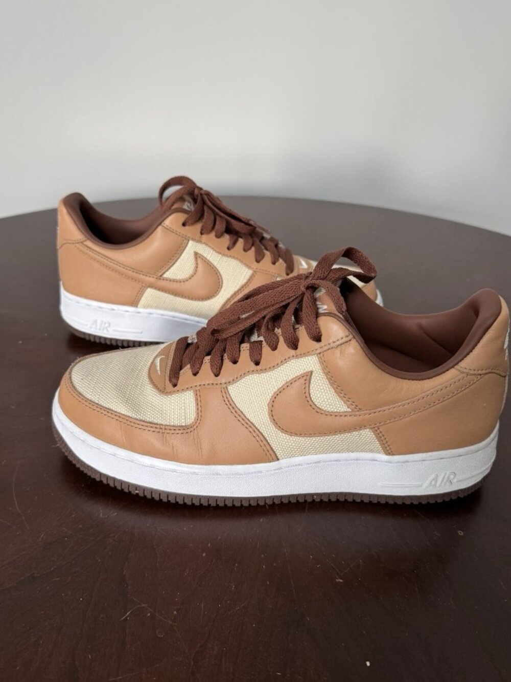 Nike Air Force 1 QS Low Acorn Brown Tan Shoes DJ6395-100 Men’s Size 9.5